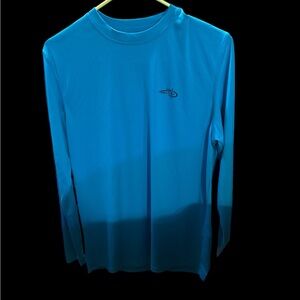 Reel Life UV Shirt Mens Small Blue Long Sleeve UPF 50+ Fishing Jax Beach